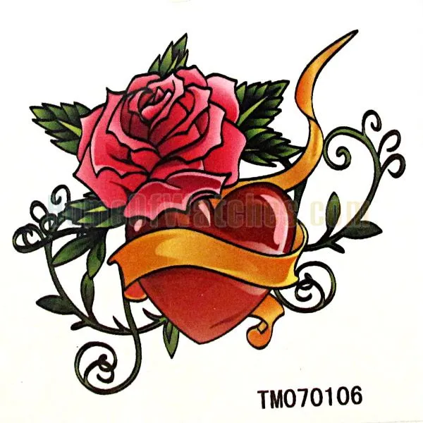 Imagenes de tatuajes de corazones y rosas - Imagui