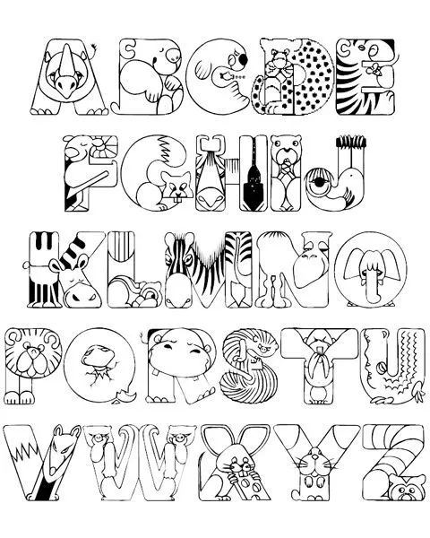 Crazy Zoo Alphabet Coloring Pages | Teaching | Pinterest ...