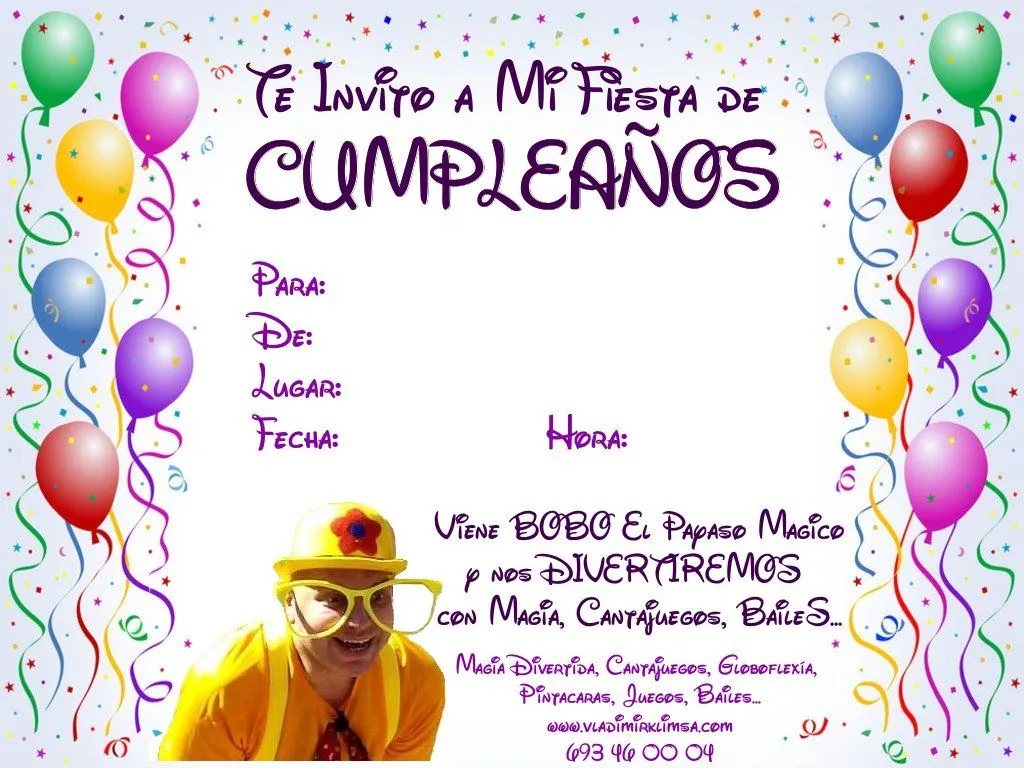 Crear Invitación para Cumpleaños / Cumpleaños en Valencia