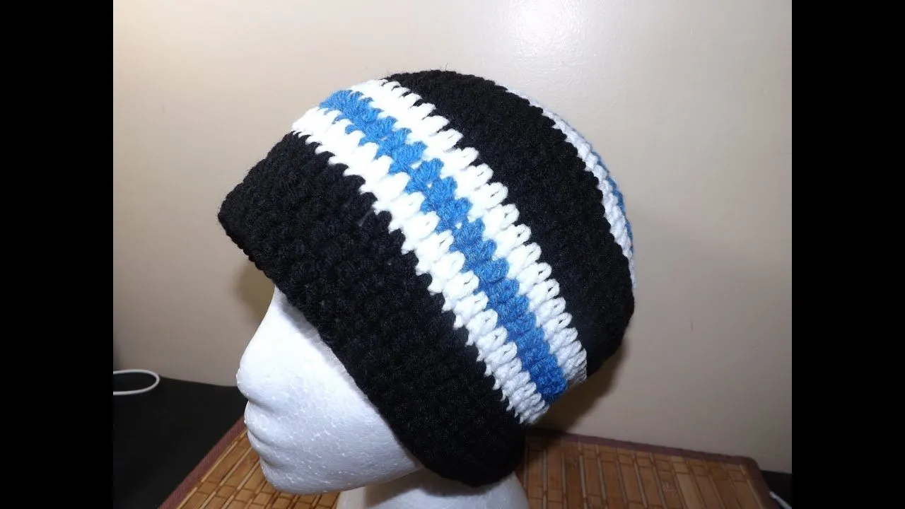 Crochet Gorro de Adulto (Masculino) - con Ruby Stedman - YouTube