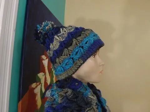 Crochet Gorro Con Punto Peruano - YouTube