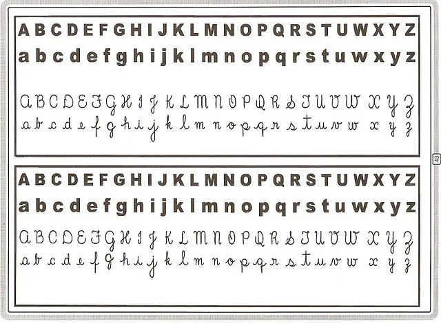 Abecedario De Letra Manuscrita Para Imprimir Imagui