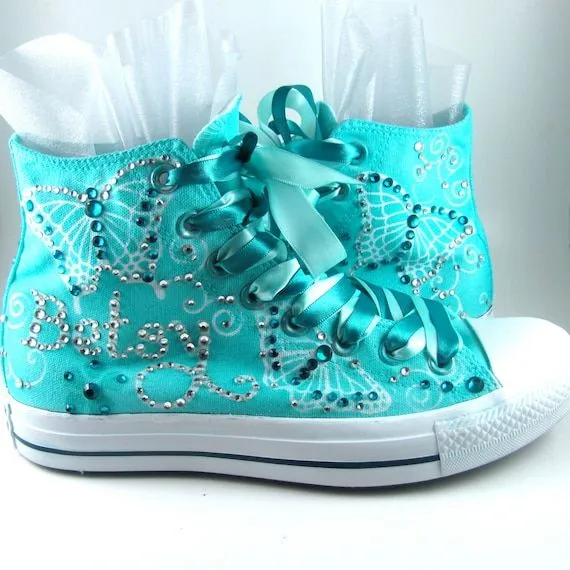 Custom Airbrushed Converse Sneakers ANY color on WHITE by Plooms