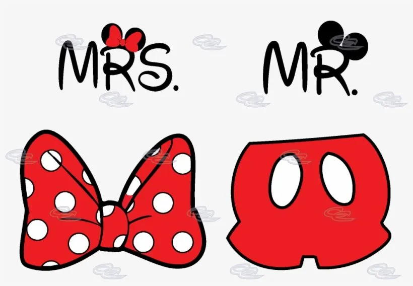 Cute Mr Mrs Matching Shirts, Minnie Mouse Polka Dots - Molde De Moño De  Minnie - 1013x697 PNG Download - PNGkit
