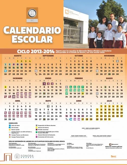 Calendario Escolar 2013-2014. SEC Sonora :: El Chiltepín.mx