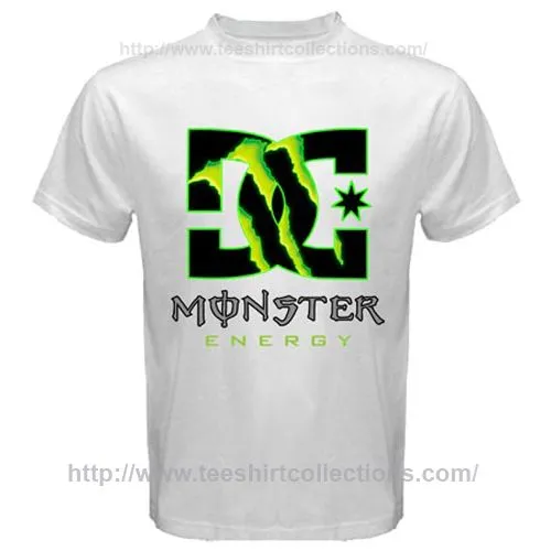 DC Monster Energy DC Shoes Logo Mascot Icon Symbol White T-Shirt ...