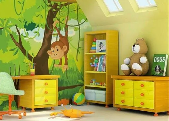 Decoración de Jungla para el Dormitorio Infantil | Decoración ...