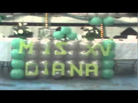 decoracion con globos 15 años en verde jade - YouTube