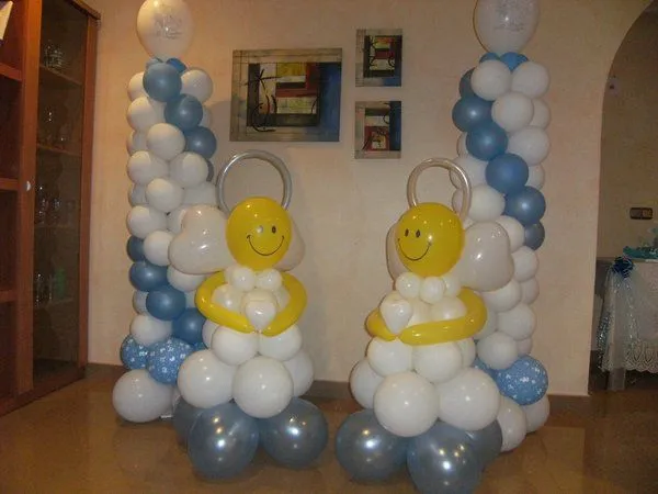 decoracion con globos para bautizo | DESAYUNOS DE PRIMERA COMUNION ...