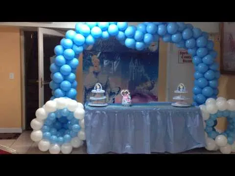 Decoracion con globos de Cenicienta - YouTube