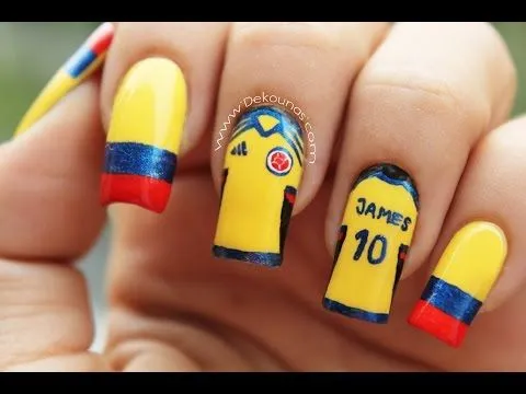 Decoración de uñas Colombia - Colombia nail art - YouTube