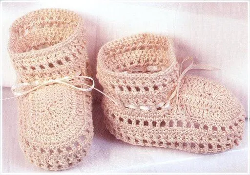 Cómo hacer zapatitos para bebita a crochet - Imagui