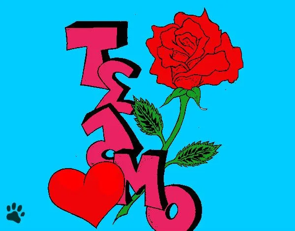 Desenho de Te Amo pintado e colorido por Jessica120 o dia 15 de ...
