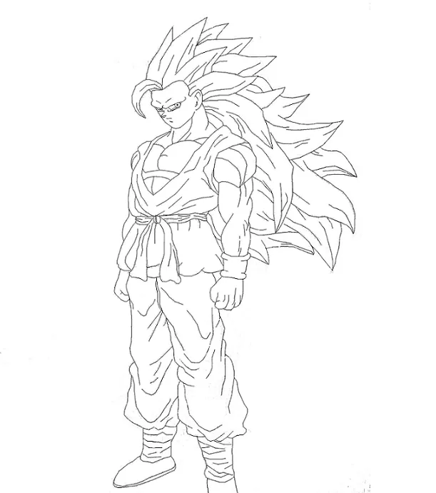 Goku ssj3 para pintar - Imagui