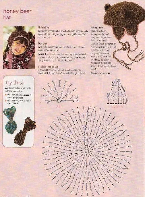 Gorros tejidos a crochet para niña con patrones - Imagui