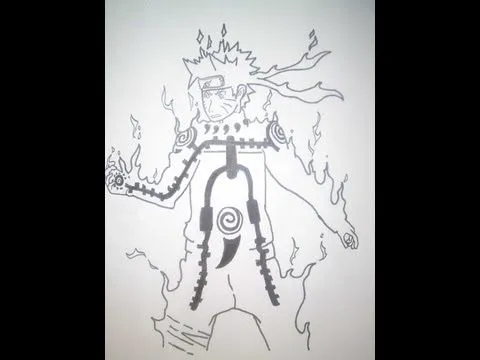 Dibujando a Naruto Modo Bijuu - YouTube