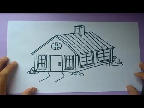 Como dibujar una casa paso a paso | How to draw a house - YouTube