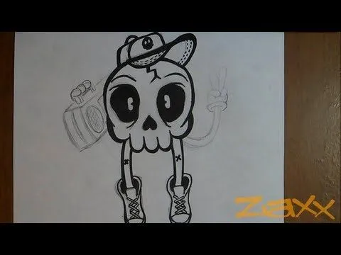 Como dibujar Craneo de niño graffiti - - Youtube Downloader mp3