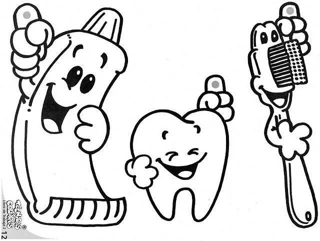 Imagenes para colorear del cuidado de los dientes - Imagui