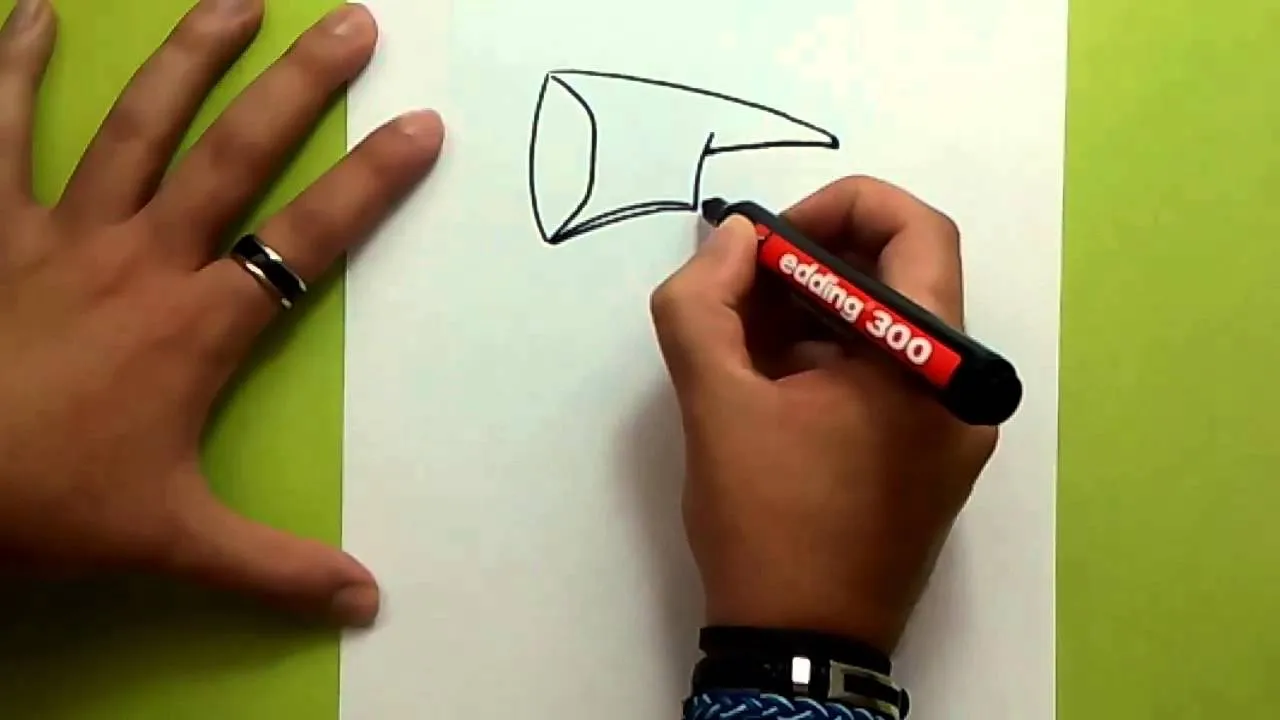 Como dibujar un hacha paso a paso 2 | How to draw an ax 2