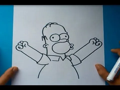 Como dibujar a Homer Simpson paso a paso 2 - Los Simpsons | How to ...