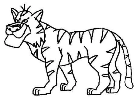 Cómo dibujar un lindo tigre animado » TIGREPEDIA