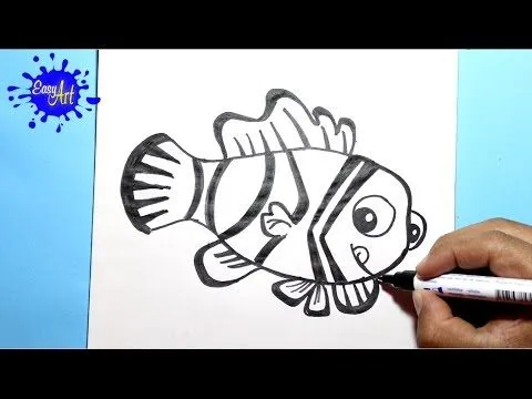 como dibujar a nemo - how to draw nemo - (Buscando a nemo) - YouTube