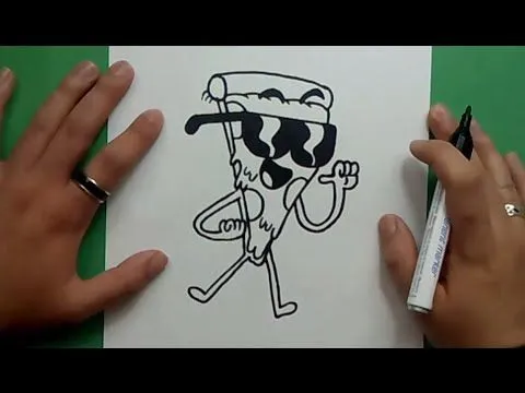 Como dibujar a Pizza Steve paso a paso - Tito Yayo | How to draw ...