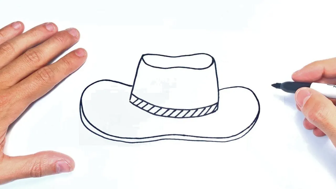 Cómo dibujar un Sombrero Paso a Paso | Dibujo de Sombrero - YouTube