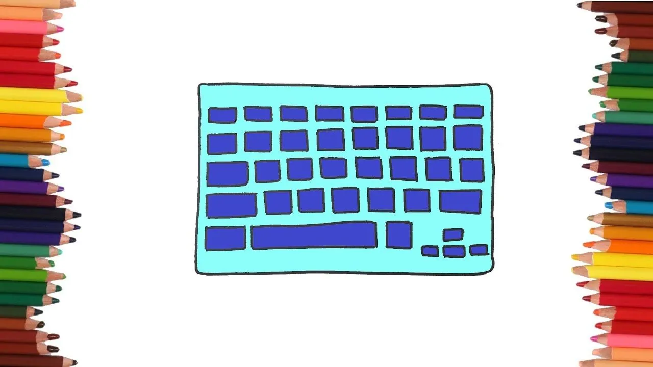 como dibujar un teclado | Dibujos faciles - YouTube