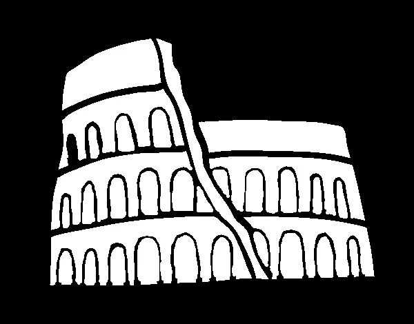 Dibujo de Anfiteatro romano para Colorear - Dibujos.net