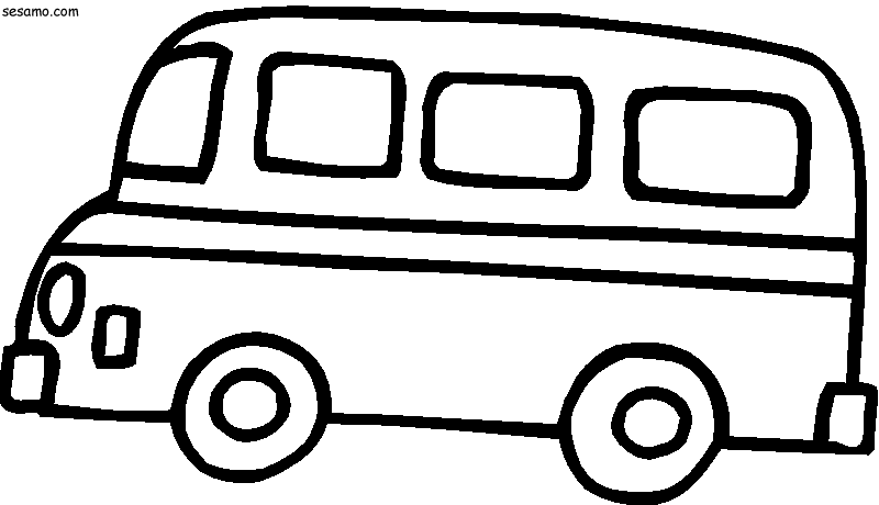 Dibujos para pintar de un bus - Imagui