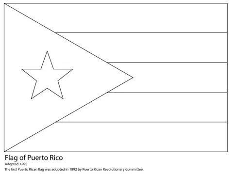 Dibujo de Bandera de Puerto Rico para colorear | Dibujos para ...