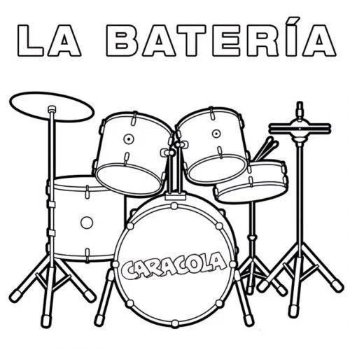 Dibujos para colorear baterias musicales - Imagui