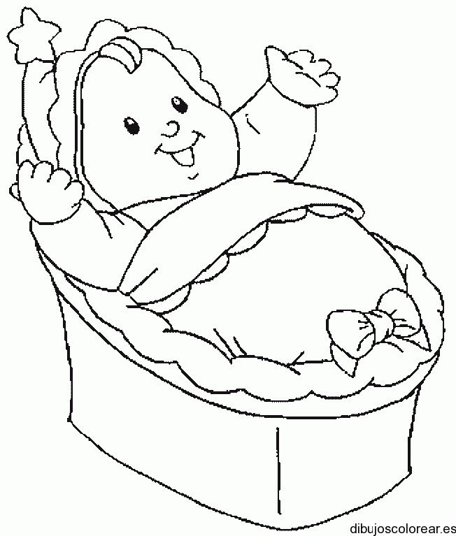 Bebé en cuna dibujo - Imagui