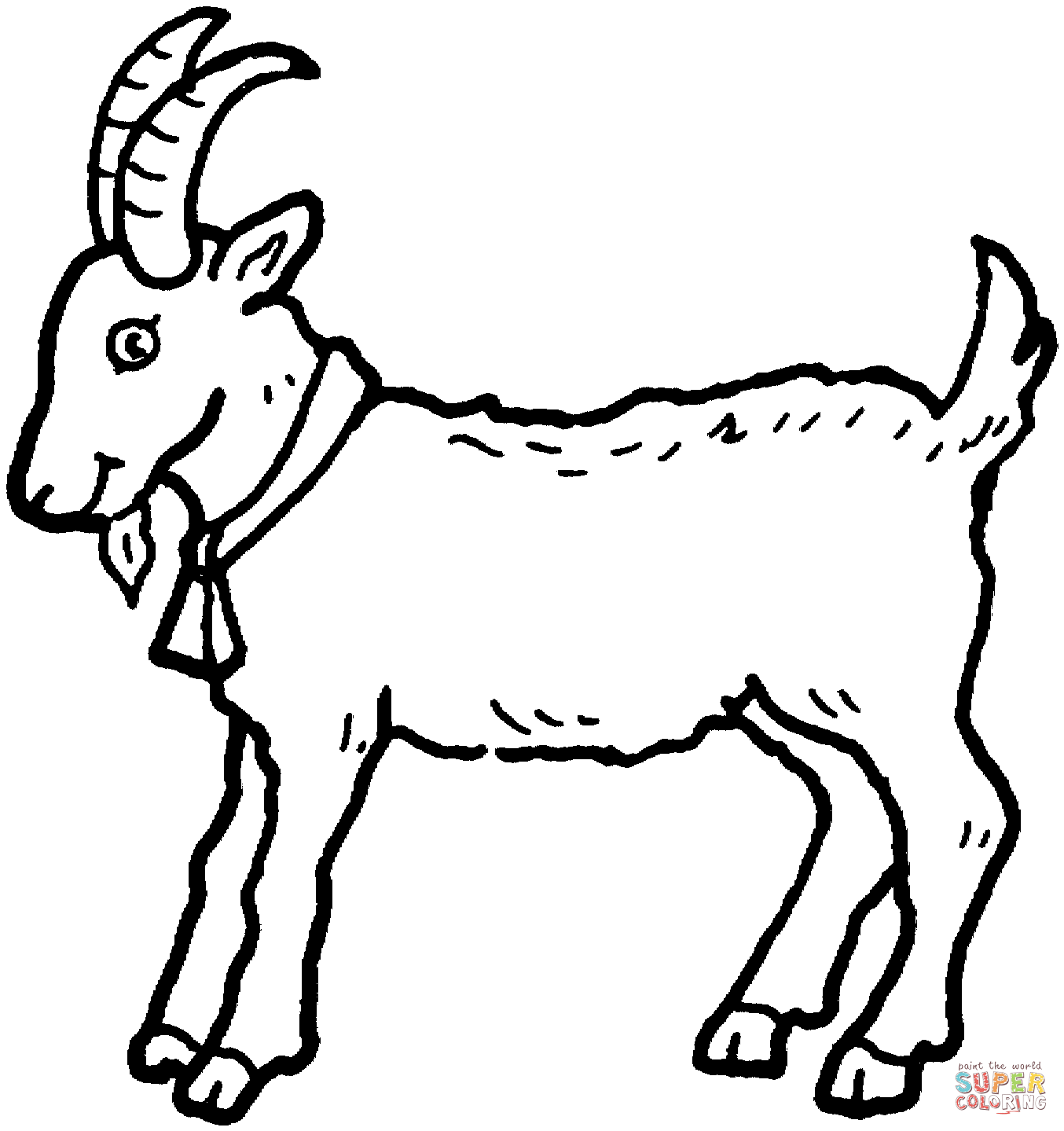 Dibujo de Cabra con Cencerro para colorear | Dibujos para colorear ...