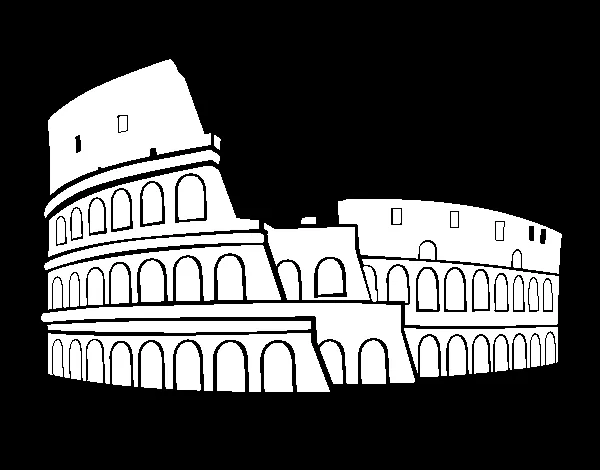 Dibujo de Coliseo romano para Colorear - Dibujos.net