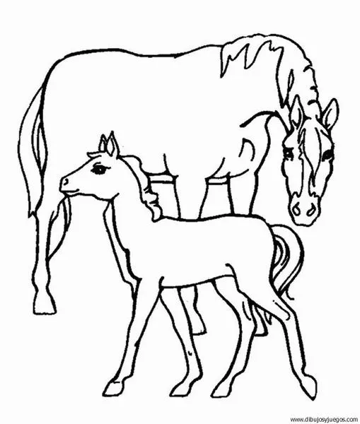 dibujo-de-caballo-003 | Dibujos y juegos, para pintar y colorear
