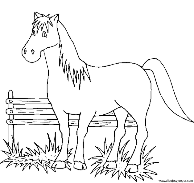 dibujo-de-caballo-135 | Dibujos y juegos, para pintar y colorear