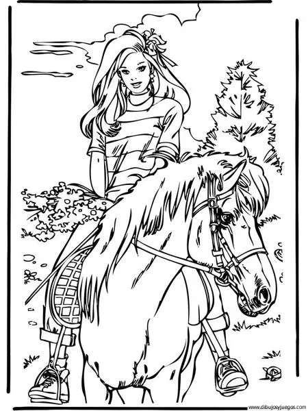 dibujo-de-caballo-187 | Dibujos y juegos, para pintar y colorear
