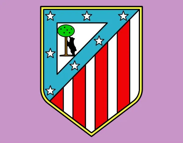 Dibujo de Escudo del Club Atlético de Madrid pintado por ...