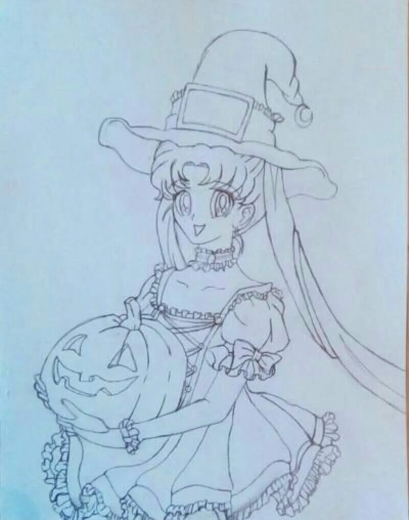 Dibujo al estilo Halloween | •Sailor Moon• Amino