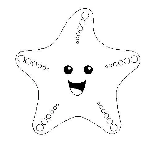 Dibujo de Estrella de mar 1 para Colorear - Dibujos.net
