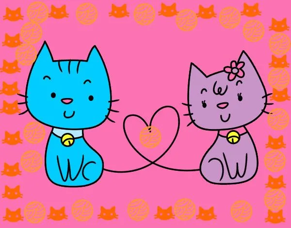 Dibujo de gatitos love pintado por Lucia61626 en Dibujos.net el ...