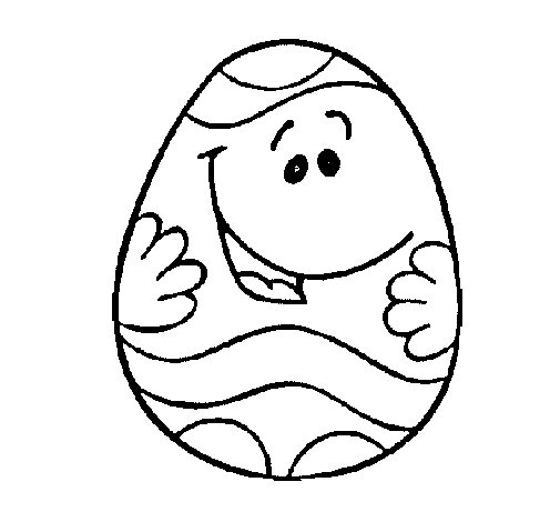 Dibujo de Huevo de pascua feliz para Colorear - Dibujos.net