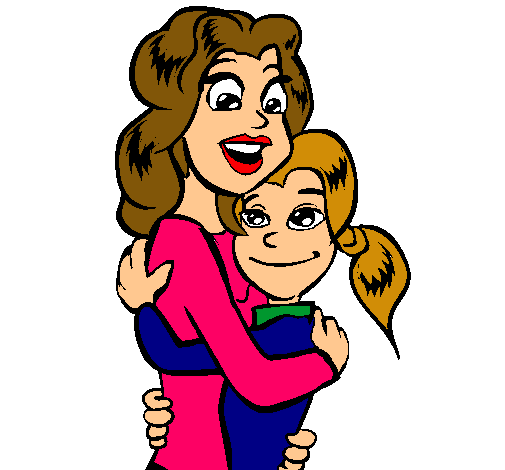 Dibujo de Madre e hija abrazadas pintado por palomya en Dibujos ...