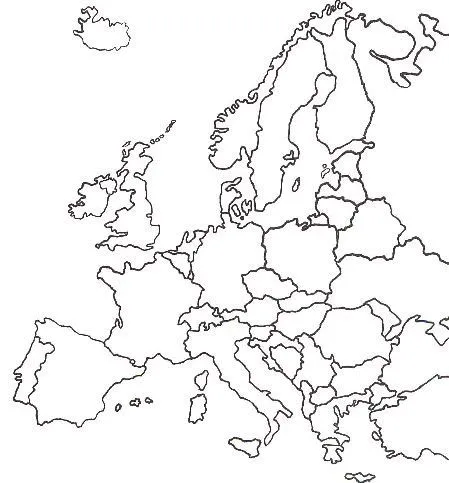Dibujo del mapa de europa - Imagui