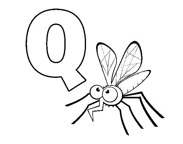 Dibujo de Q de Mosquito para Colorear - Dibujos.net