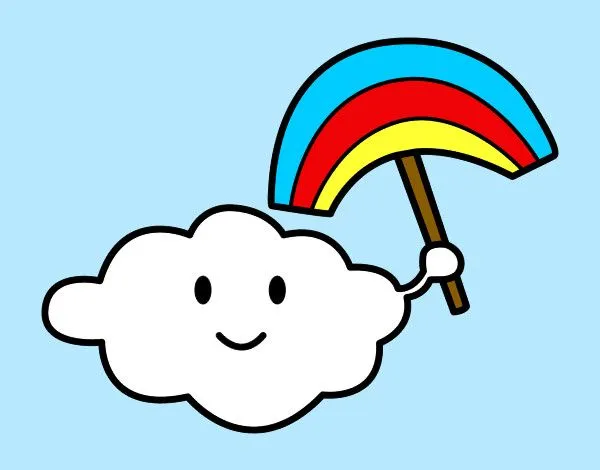 Dibujo de Nube con arcoiris pintado por Ceelina en Dibujos.net el ...