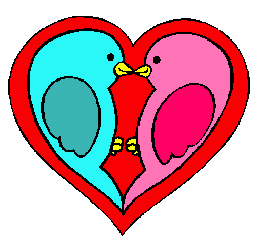 Dibujo de Pajaritos enamorados pintado por Sorey en Dibujos.net el ...
